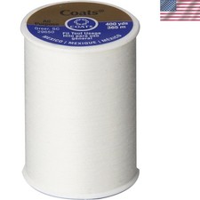 Coats  Clark All Purpose Thread - 400 Yards White Polyester for Sewing