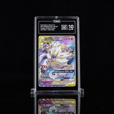 JCC Pokémon - Pop 1 etiqueta 10 Solgaleo y Luna GX 75/236 Sol Luna Eclipse Cósmico