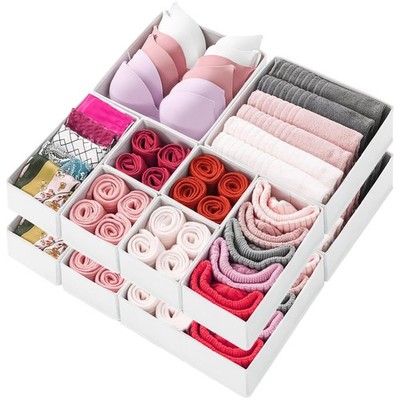 12 Packs Foldable Drawer Organizer Clothes, Closet Storage for Baby Clothes, ...