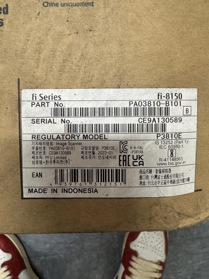 Fujitsu Image Scanner Fi Series Fi-8150 Duplex Network Enabled (PA03810-B101) - Image 3 of 3