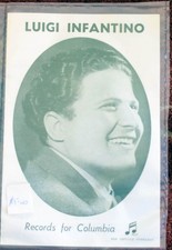 OLD Flyer  Luigi Infantino  Advt for Columbia Records  1955