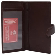 Leather Checkbook Cover RFID Wallets For Women Duplicate Check Card Pen Holder