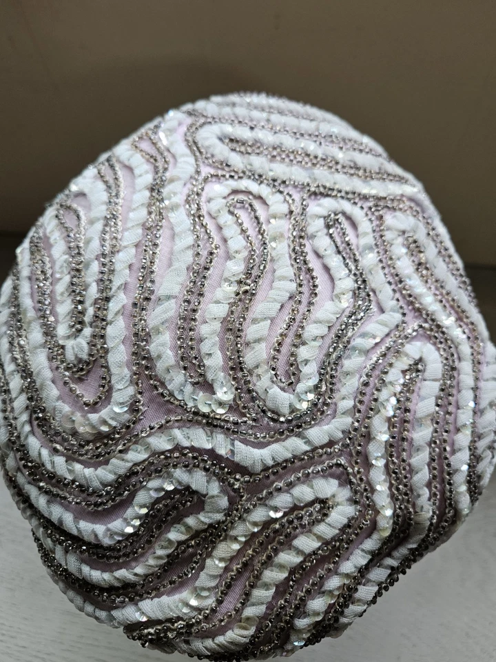 Gorra de Colección Modelo Evelyn Varon Lentejuelas Cuentas Años 30-40 Aleta Calavera Sombrero Moda Foto 4 de 4