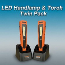 LED Handlamp and Torch Set 2 Piece IK09 IP68 Rechargeable Work Lights