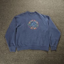 Vintage Mickey Unlimited Sweatshirt Adult Large Blue Neon Embroidered Disney L
