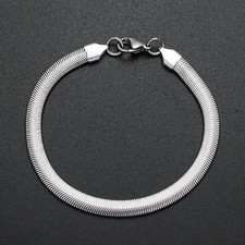 6mm Stainless Steel Snake Chain Bracelet Unisex