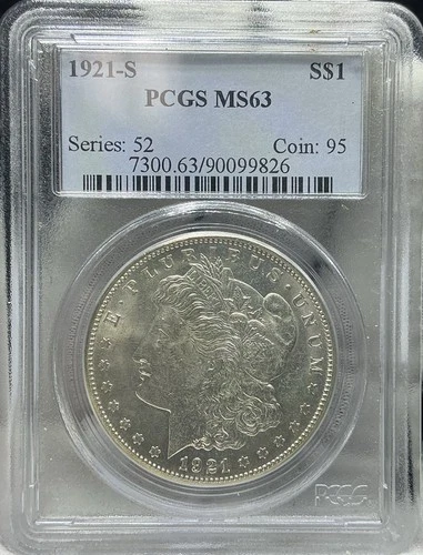 1921 S PCGS MS63 MORGAN SILVER DOLLAR
