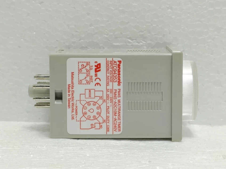 Panasonic PM4S Multirange Timer PM4S-A2C10M-AC240V 200-240V AC 5A Relais - Bild 4 von 4