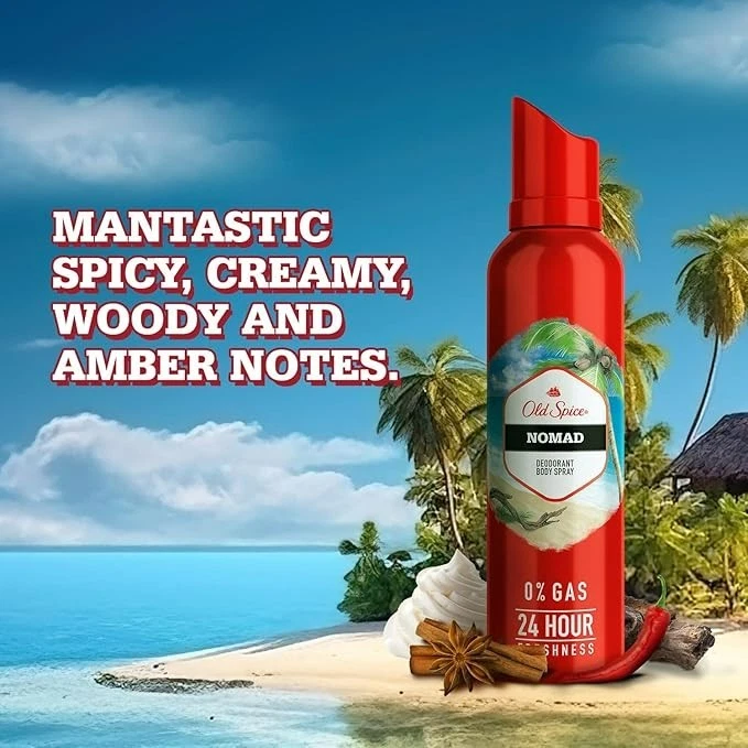 Old Spice Nomad дезодорант спрей для тела 24 часа свежие духи без газа 140 мл набор из 3 - Изображение 3 из 4