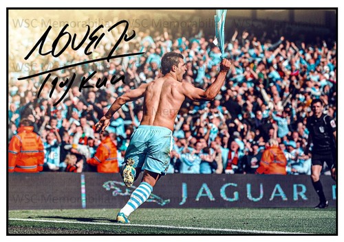 11267. Sergio Aguero Signed Pictures (A4 Prints) Man City Argentina Atletico etc