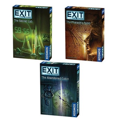 Thames & Kosmos Exit The Game Bundle Of 3: The Secret Lab The Abandoned Cabi