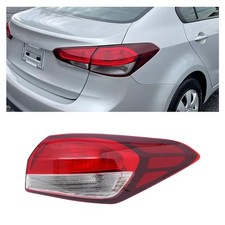 2017-2018 Kia Forte Sedan Outer Tail Light Halogen Passenger Side Clear Red Lens