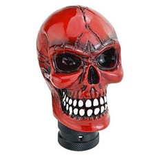 Skull Gear Shift Head Resin Shifter Knob Car Transmission Shifting Stick Red B Skull Gear Shift Head Resin Shifter Knob Car Transmission Shifting Stick Red B