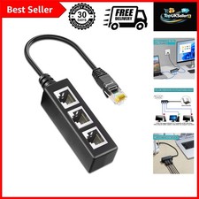 Ethernet Splitter 1 to 3, RJ45 Ethernet Cable Splitter Adapter, Internet Spli...
