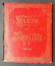 Antique 19th C Folio Booklet Souvenir Album of Niagara Falls NY 26 Views