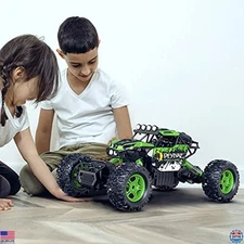 CROBOLL 1:12 Scale 4WD RC Monster Truck - 2.4GHz, All-Terrain, 20km/h, Green