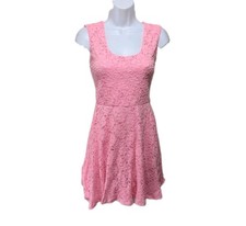 Candies Vtg Skater Mini Dress Womens S Lace Babydoll Pink 90s Y2K Barbie drs21