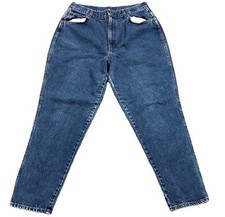 Vintage Chic Jeans Women 20 Mom High Rise Tapered Dark Wash USA Made 90s Y2K