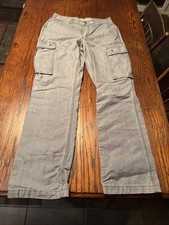 Carhartt Men’s Relaxed Fit Cargo Carpenter Pants Gray Size 31x34. Snap Pockets