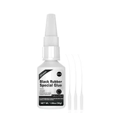 Ultra-Strong 30g Black Rubber Adhesive with Precision Tips for Quick Repairs