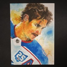 Sean Monahan Columbus Blue Jacket 5x7 watercolor print by Todd Beistel Unframed