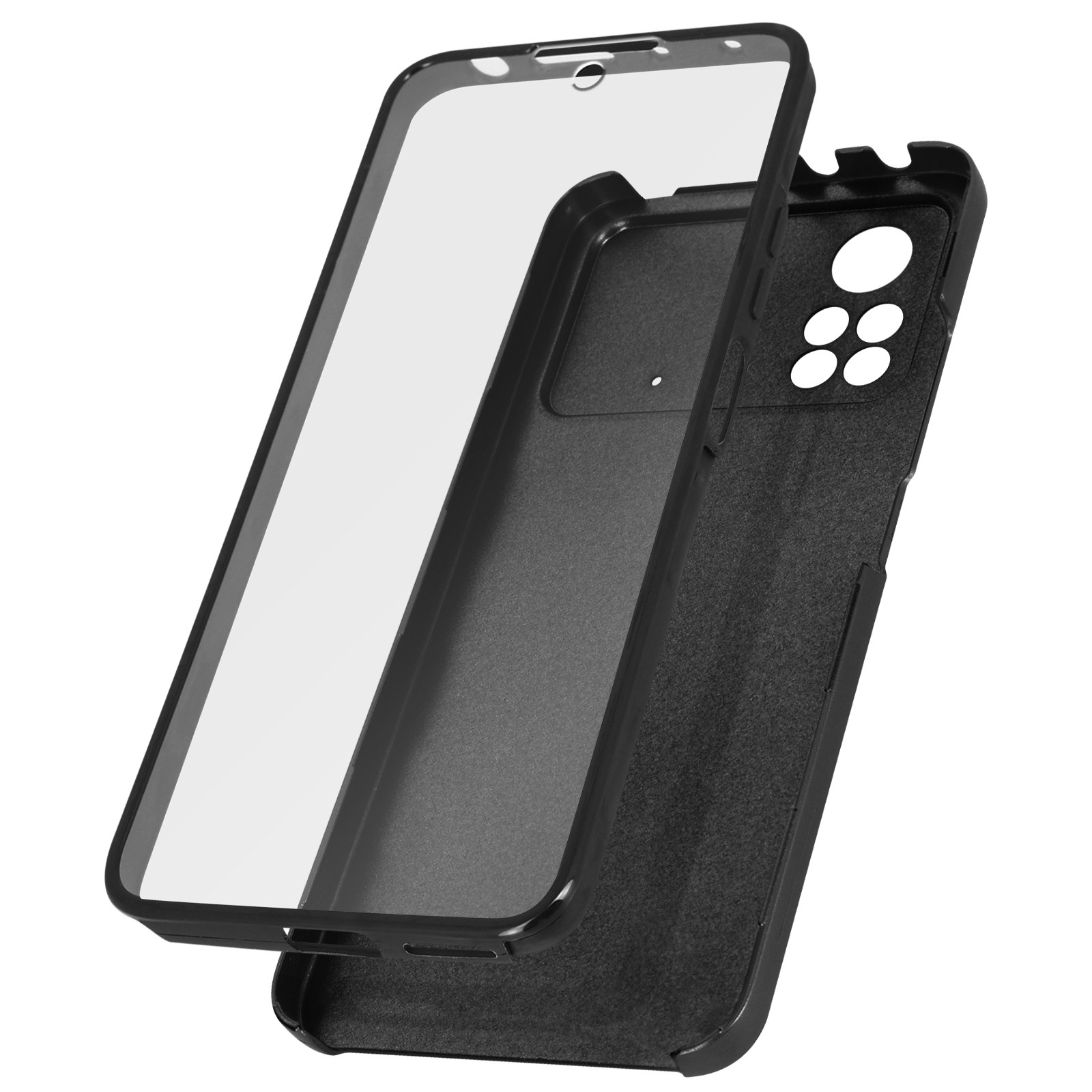 Coque 360 pour Xiaomi Poco X4 Pro 5G etui silicone transparent antichoc coque avant arriere rigide