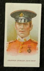 1915 Aus Wills Specialities cigarette card Victoria Cross Heroes WW1 - S J Bent