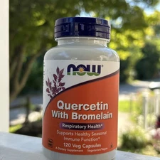 Now Foods Quercetin with Bromelain 120 Veg Capsules GMP Quality Assured, Kosher,