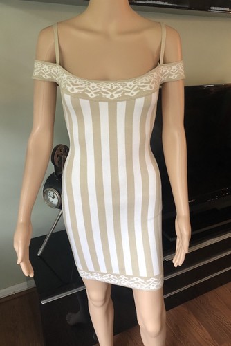 Azzedine Alaia S/S 1992 Vintage Striped Bodycon Dress - 第 1/7 張圖片