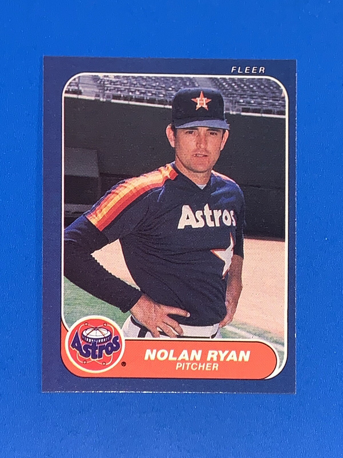1986 Fleer NOLAN RYAN Baseball Card 310 Houston Astros Set Break NM