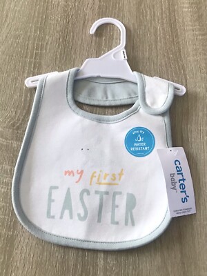 NWT   CARTER S BABY  My First Easter  Baby Bib
