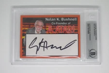 Nolan Bushnell signed autographed BAS Beckett custom card Chuck E Cheese Atari
