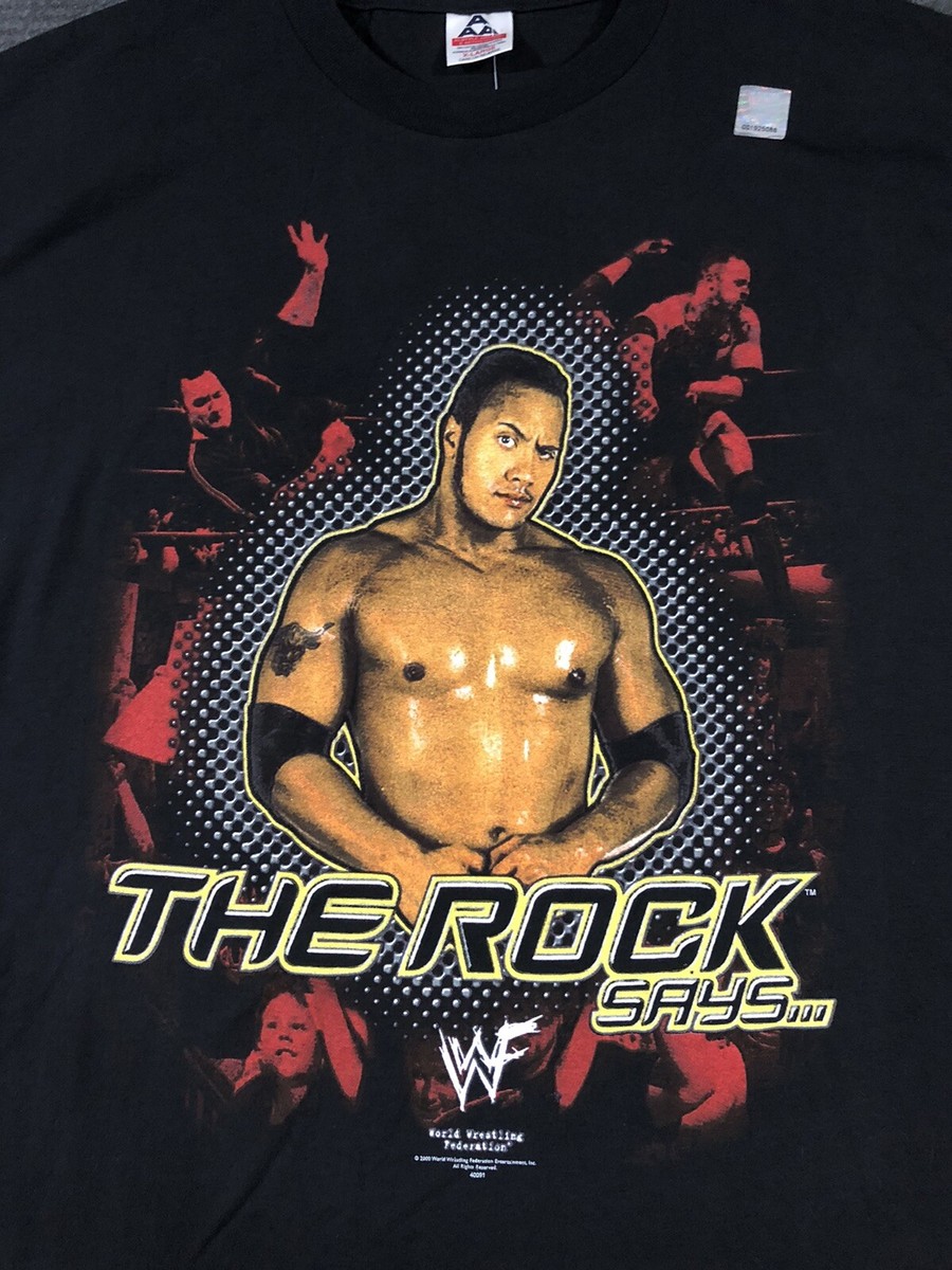 Vintage WWF The Rock Smackdown Hotel T Shirt XL New Old Stock WWE
