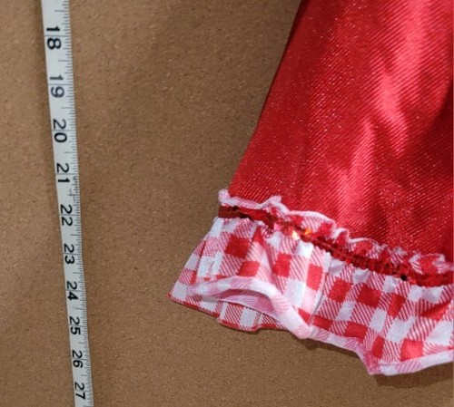 Red Country Dress Up Pageant Party Show Dance Costume Lg Child Hair Ties - Picture 10 of 11