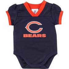Chicago Bears NFL Navy Kids Girls Bodysuit/Creeper Jersey/Shirt: 0-3m-18m