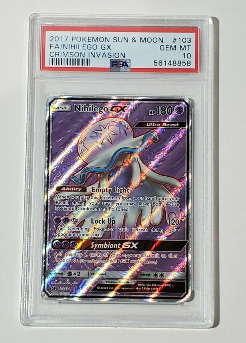 PSA 10 GEM MINT Nihilego GX 103/111 SM Crimson Invasion