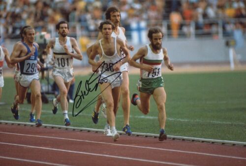 BRENDAN FOSTER HAND SIGNED 12X8 PHOTO OLYMPICS AUTOGRAPH MONTREAL 1976 7 - Picture 1 of 1