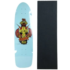 Dogtown Old School Skateboard Deck PC Tail Tap Classic Blue 8.37" x 30" with Gr