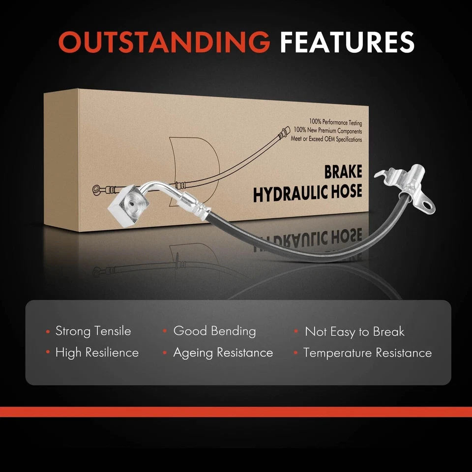 Manguera hidráulica de freno para Ford Taurus Lincoln Continental Mercury Sable trasera izquierda Foto 3 de 4