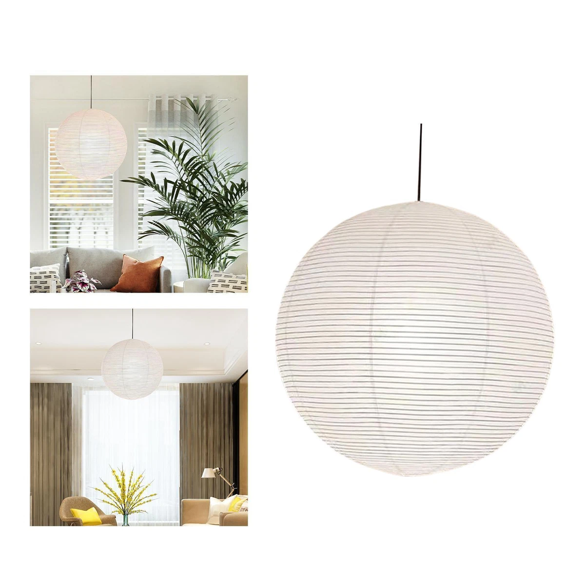 Round Paper Lampshade Replacement Pendant Light Lamp Cover for