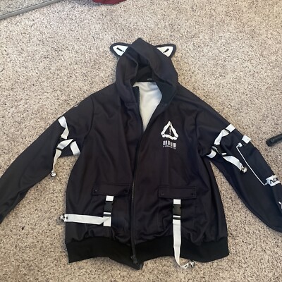 Acdc Rag Black  Zip Up Jacket ￼ Harajuku Large
