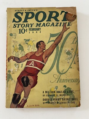 Sport Story Magazine february 1942  early basketball cover Complete issue