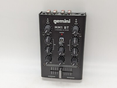 Gemini MM1BT DJ mixer 2-channel professional analog with Bluetooth