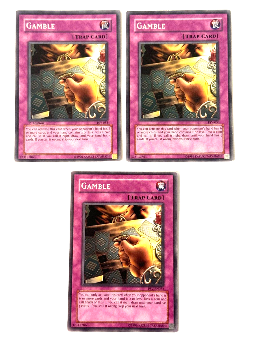 yugioh best gamble cards Amazon.com: Yu-Gi-Oh! - Gamble (DB1-EN172) - Dark Beginnings 1 - Unlimited  Edition