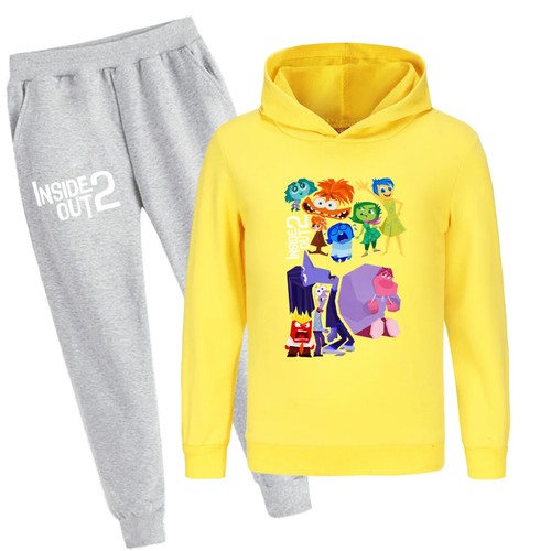 Inside Out 2 Clothes Set Kids Hoody Sweatshirt Pants 2pcs Set Tracksuit - Picture 23 of 54