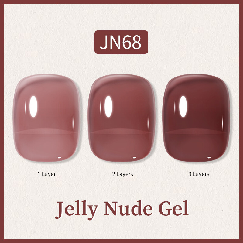 BORN PRETTY Jelly Nude Gel Nagellack 10ml Translucent Soak Off UV Nagellacke - Bild 131 von 157