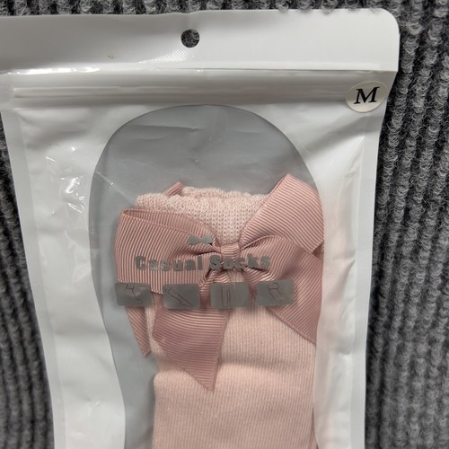 Girls Four Pack Multicolor Cotton Socks Bows Lace Size Medium/XL NEW In package - Picture 7 of 9