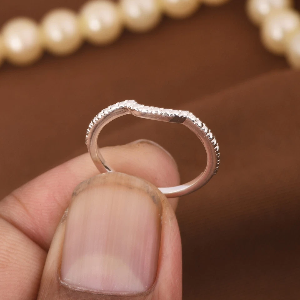 Sterling Silver Simple Band Ring - Minimalist, Dainty, Stylish, Modern Jewelry - Image 2 of 4