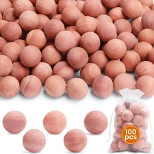 100 Pcs Aromatic Cedar Balls Closet Freshener for Clothes Storage Drawers