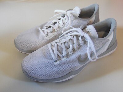 NIKE Women s White & Gray Flex Supreme Training 5 Running Shoes 852467-100 Sz 11